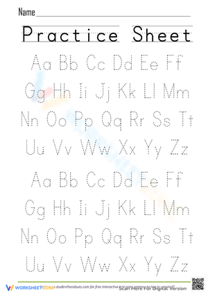 Handwriting Practice: A-Z Tracing