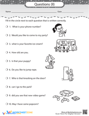 Correct the Sentences: Questions