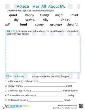 Descriptive Adjectives: Describing Yourself