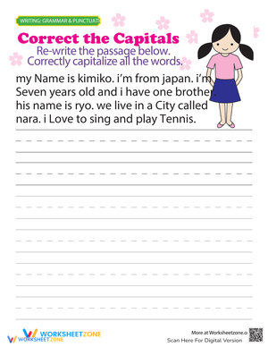 Correct Capitalization: Practice with Names