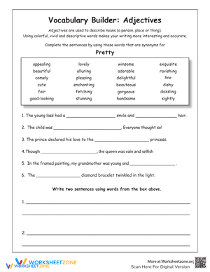 Synonyms for 'Pretty': Vocabulary Expansion