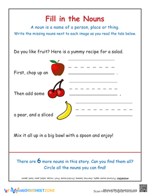 Identifying Nouns: Practice Worksheet