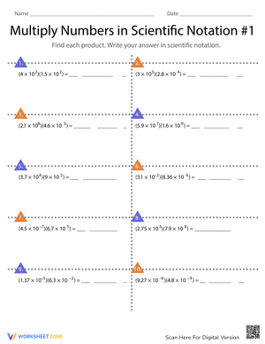 Multiply Numbers in Scientific Notation