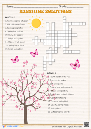 Sunshine Solutions: Fun Puzzle Worksheet