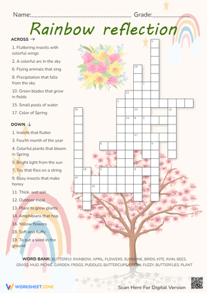 Rainbow Reflection: Colorful Puzzle Worksheet