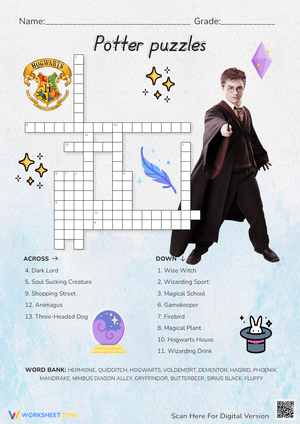 Potter Puzzles: A Magical Harry Potter Worksheet