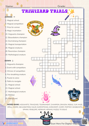 Triwizard Trials: A Harry Potter Challenge Worksheet