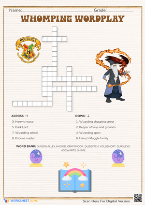 Whomping Wordplay: Harry Potter Vocabulary Worksheet