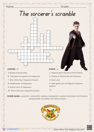 Missing Student Worksheet in the Style of Harry Potter