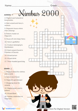 Nimbus 2000: A Harry Potter Worksheet Challenge