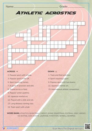 Athletic Acrostics: A Sports Word Challenge