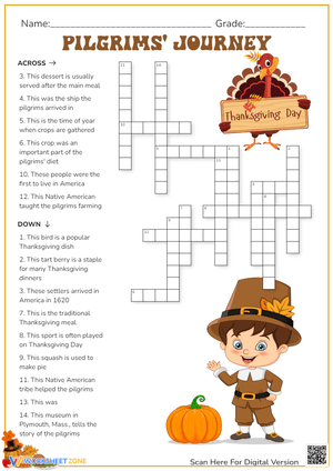 Pilgrims' Journey Crossword Puzzles: Explore History