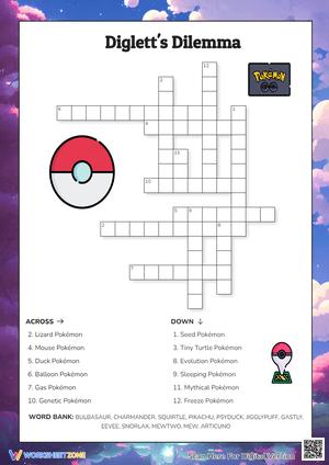 Diglett's Dilemma Crossword Puzzle