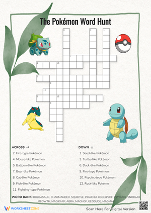 The Pokémon Word Hunt