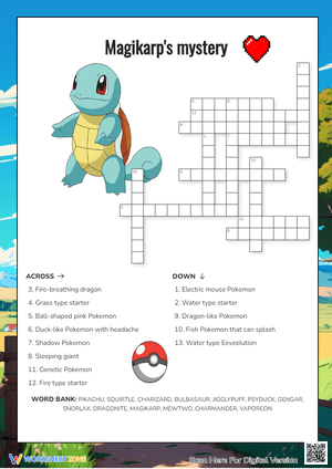 Magikarp's Mystery Crossword Puzzle