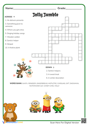 Jolly Jumble Crossword Puzzle