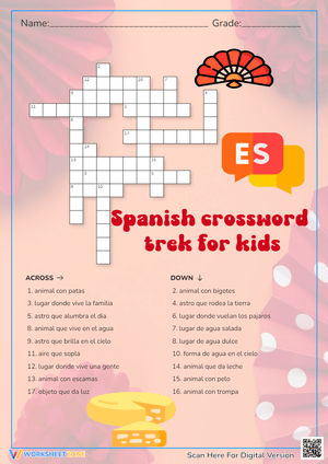 Spanish Crossword Trek: A Journey for Kids