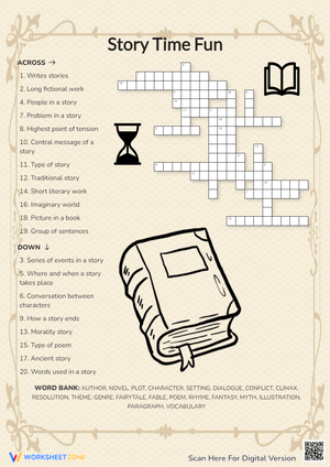 Story Time Fun Crossword Puzzle