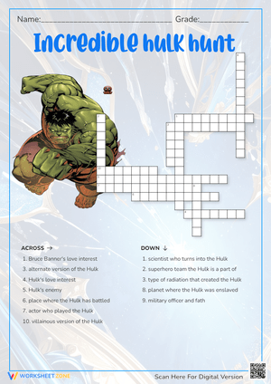 Incredible Hulk Hunt: A Crossword Puzzle Adventure