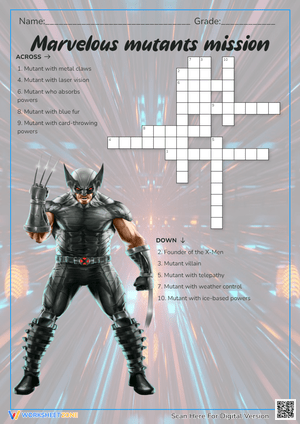 Marvelous Mutants Mission: An X-Men Crossword Puzzle