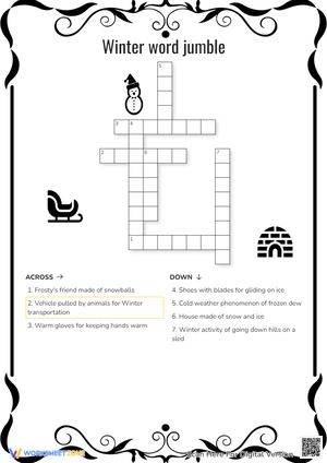 Winter Word Jumble