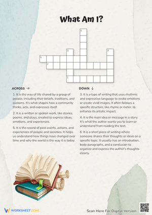 What Am I Crossword Puzzle