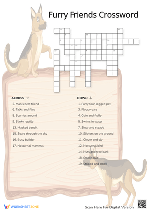 Furry Friends Crossword Puzzle