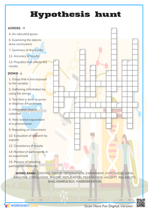 Hypothesis hunt Crossword Puzzle