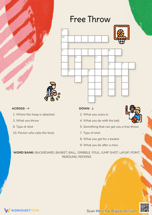 Free Throw Crossword Puzzle