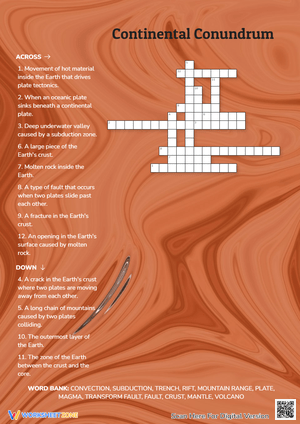 Continental Conundrum Crossword Puzzle