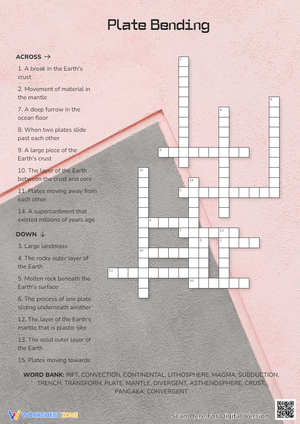 Plate Bending Crossword Puzzle