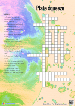 Plate Tectonics Crossword Puzzle | Grade 6 Essential