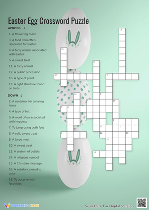 Easter Egg Crossword Puzzle