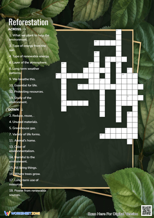 Reforestation Crossword Puzzle