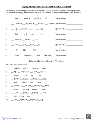 Balancing Practice 1 Worksheet