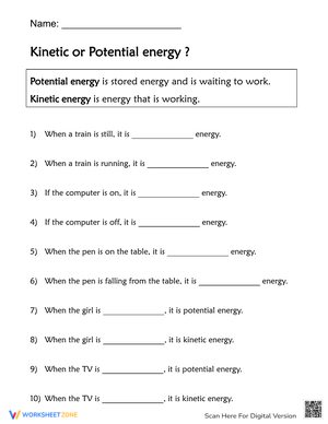 Energy Types – Kinetic & Potential Energy