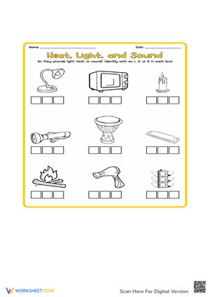 Exploring Heat, Light, and Sound Energy