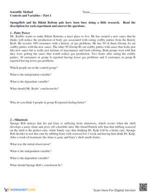 Mastering Variables with this Worksheet