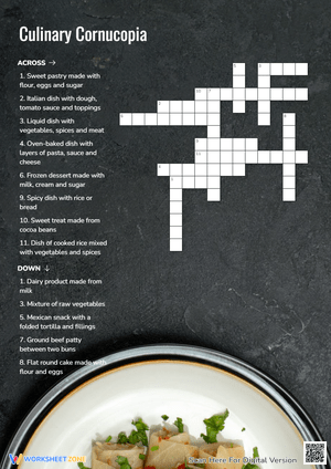 Culinary Cornucopia Crossword Puzzle