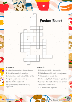 Fusion Feast Crossword Puzzle