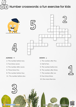 Fun Number Crosswords for Kids