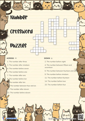 Engaging Number Crossword Puzzles for Kids