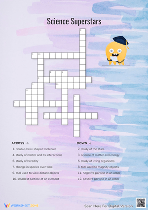 Science Superstars Crossword Puzzle