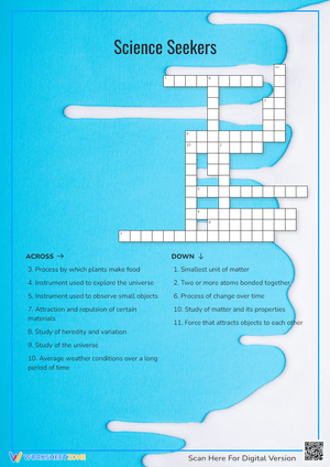 Science Seekers Crossword Puzzle