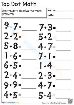 Horizontzal touch dot math
