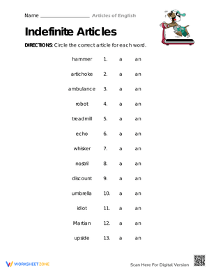 Choose the Correct Article: A/An/The