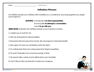 Understanding Phrases Worksheet
