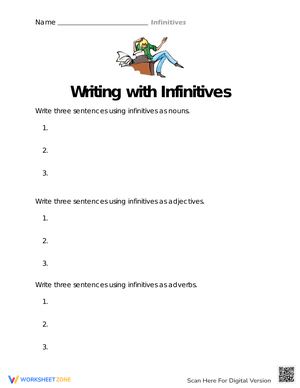 Versatile Infinitives Worksheet