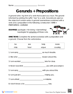 Mastering Preposition Combination Worksheet
