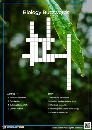 Biology Buzzwords Crossword Puzzle